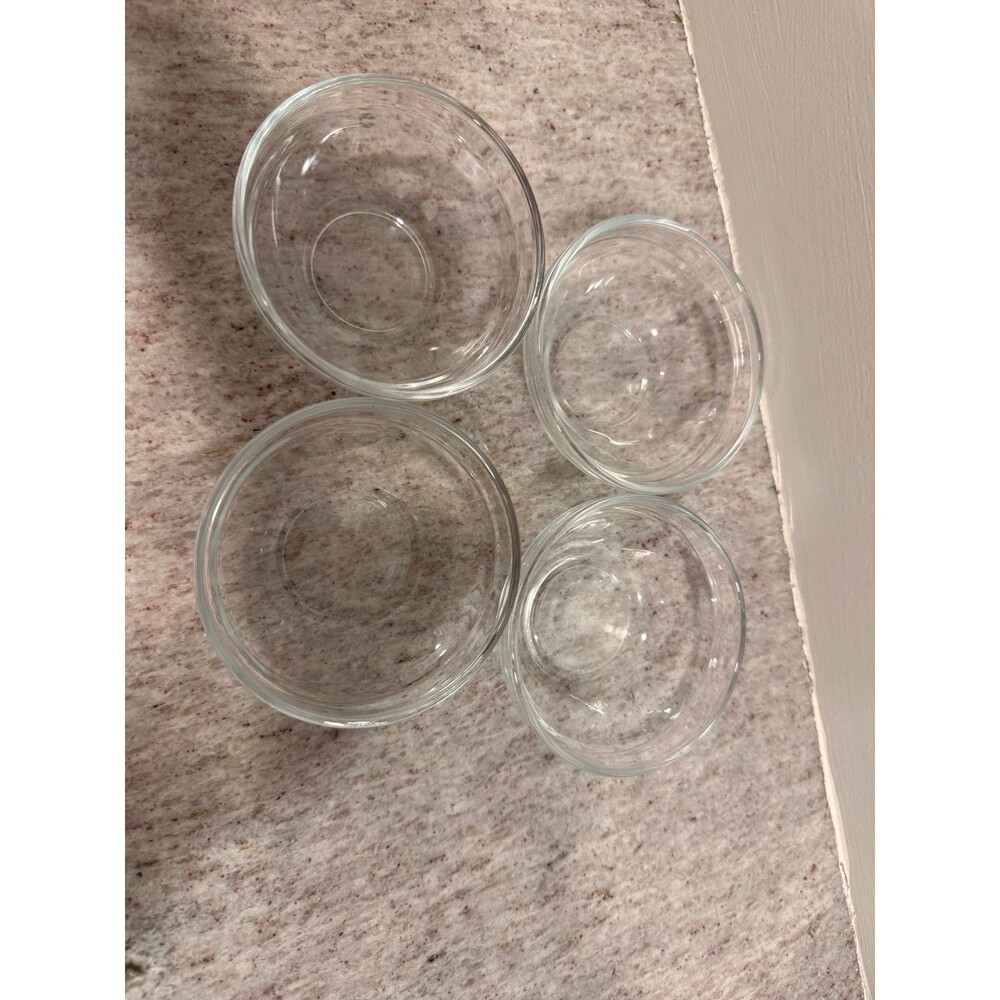 Clear Glass Prep Bowls Set of 4 – Small Dessert & Dip Bowls
